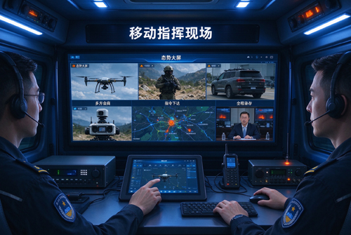 讯维全域智能管控平台在应急指挥车中的典型应用！